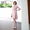 IWY/粉色职业裙干练收腰通勤设计感连衣裙春季新款小香风裙子Q14310  商品缩略图4
