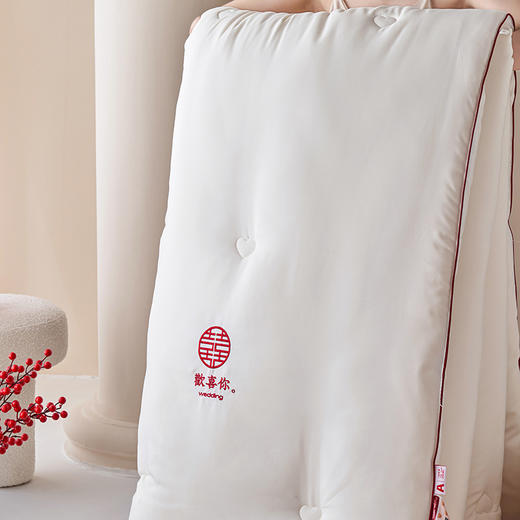 自然醒云绒棉芯生欢喜被结婚庆陪嫁喜被春秋被子冬大豆纤维被芯喜字加厚冬被TD 商品图11