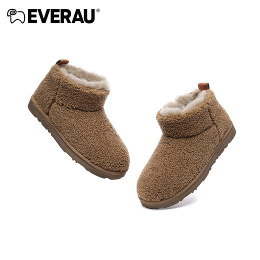 EVERAU今年冬季拥有最强温度感泰迪毛毛雪地靴内里羊皮毛一体+卷卷毛鞋面EA3147 商品图1