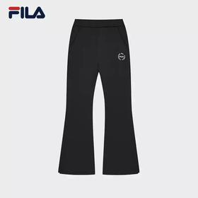 3件4折【自营】FILA/斐乐  斐乐女士针织长裤冬季时尚简约修身休闲喇叭裤 F11W349605FBK