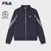 3件4折【自营】FILA/斐乐  斐乐女士针织长袖外套2024春新款时尚休闲拼接立领上衣 F11W411504FNV 商品缩略图0