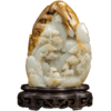 清 玉雕山水人物山子摆件（红木座） 商品缩略图5