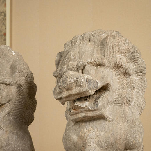 清 石雕狮子（一对） 商品图2