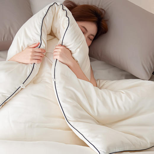【热卖推荐】自然醒五星黑标大豆纤维春秋被高奢加厚保暖亲肤冬被四季款子母被芯TD 商品图9
