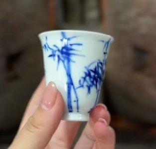 柴窑清风竹影闻香杯 商品图0