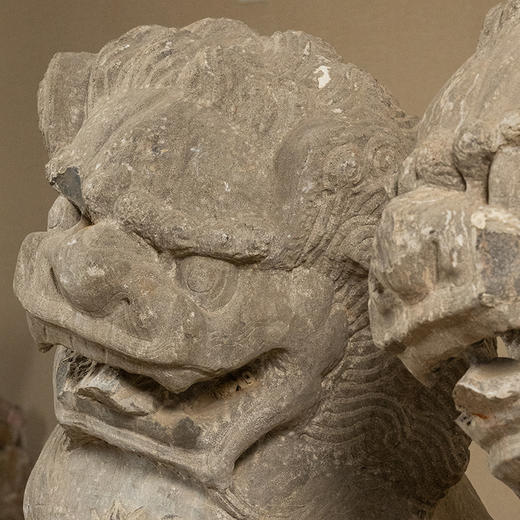 清 石雕狮子（一对） 商品图1