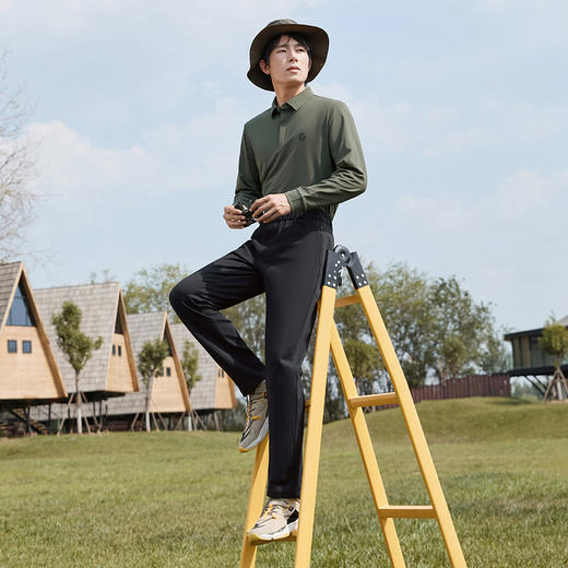 【气凝胶】柒牌男装休闲裤男2024秋冬新款时尚百搭松紧腰直筒长裤	127H71190 商品图3