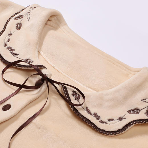 都市丽人睡衣舒适外出长袖家居服海岛绒厚女士海岛绒套装LHT2M4 商品图5