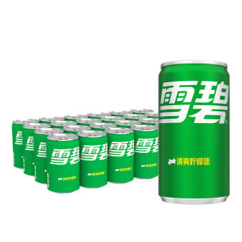 可口可乐（Coca-Cola）雪碧 Sprite 汽水饮料 200ml*24罐  迷你摩登罐整箱装 商品图0