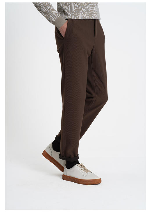 callisto咖啡色弹力面料休闲裤 商品图2