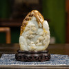 清 玉雕山水人物山子摆件（红木座） 商品缩略图0