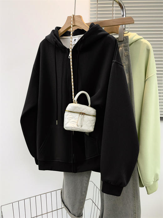 【多色连帽女士卫衣】秋冬新款 加绒休闲美式复古小众外套ins潮流  商品图12