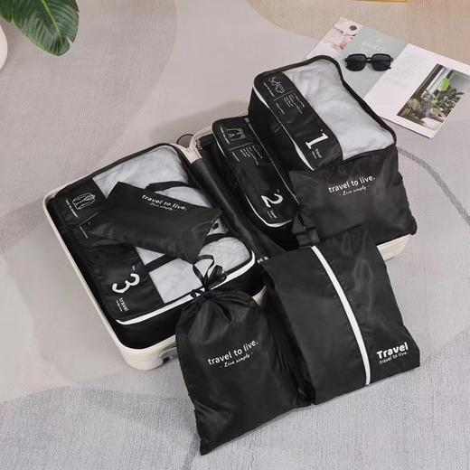 【🚘旅游出行必备好物】数字七件套旅行收纳袋ins风，分类收纳多种规格用途广泛无惧水洗，行李箱衣物整理袋多功能便携内衣收纳QQ 商品图2