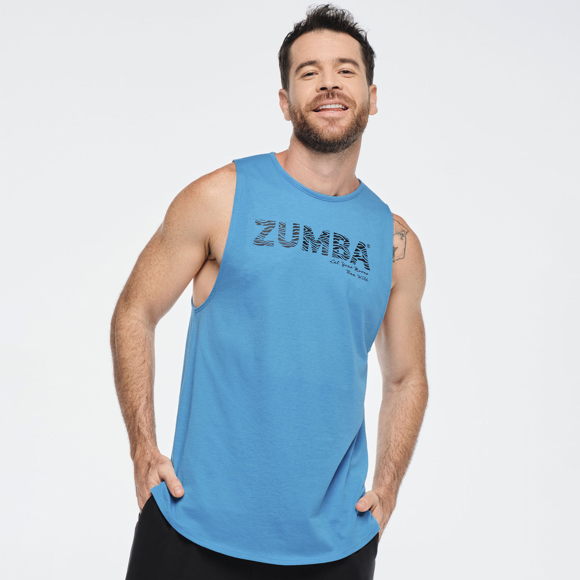 [现货 ] 9月9日新品Zumba  运动背心  男 蓝