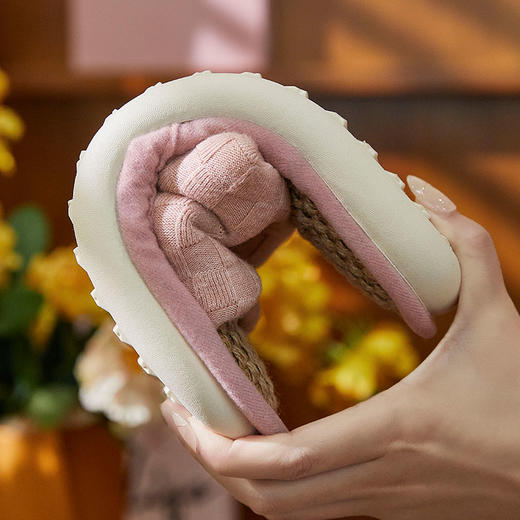 【亚麻拖】男/女同款亚麻拖居家室内拖鞋防滑软底拖【WG24651】 商品图4