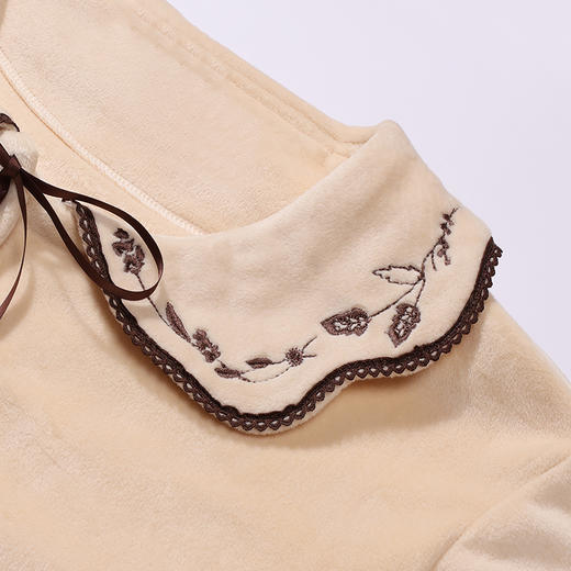 都市丽人睡衣舒适外出长袖家居服海岛绒厚女士海岛绒套装LHT2M4 商品图6