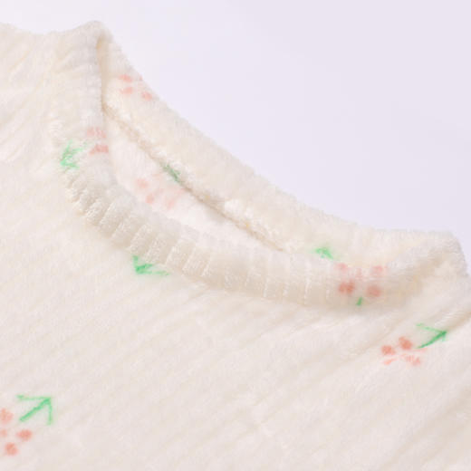 都市丽人睡衣超值精选长袖家居服法兰绒抽条厚女士法兰绒套装LHT2J8 商品图4