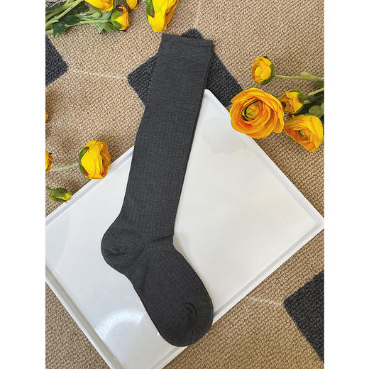 可可推荐 学院风~纯色羊毛小腿袜 微压显瘦|修饰腿型 舒适保暖 简约时尚 商品图9