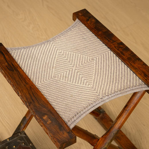 二十世纪 黄花梨带踏床交杌 商品图2