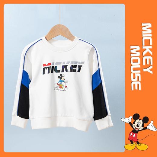 【商场同款】迪士尼童装男童潮酷套头卫衣2024春秋新款撞色拼接男宝宝上衣223DS0770 商品图2