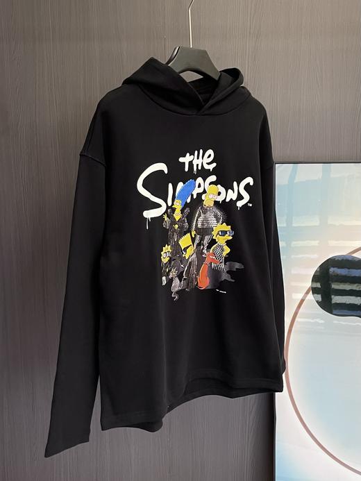 巴黎世家 x the Simpsons 辛普森一家人 黑色卫衣帽衫 商品图4