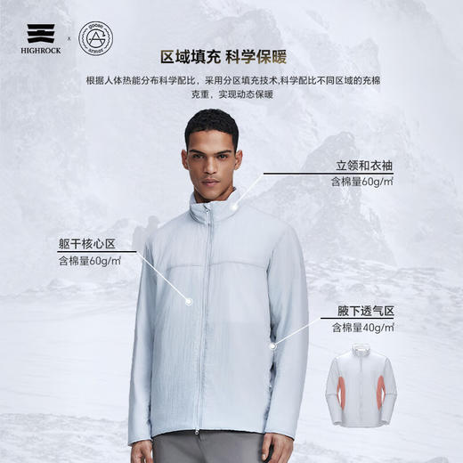 天石鹅铠甲Primaloft金标P棉棉服男士立领保暖秋冬户外运动服夹克G431 商品图4