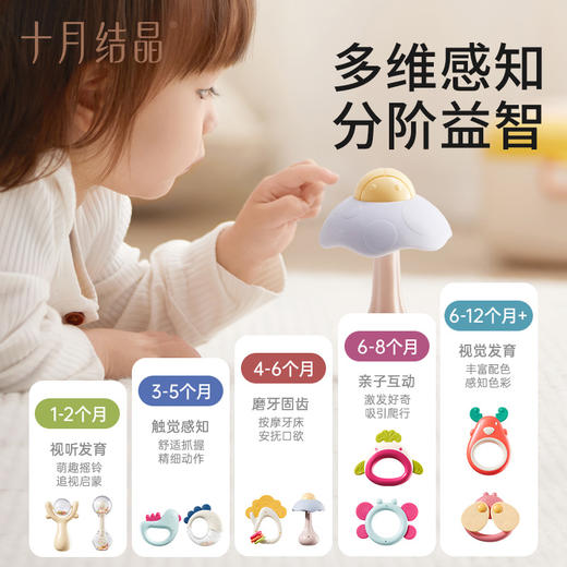 婴儿0到6个月新生宝宝益智早教牙胶礼盒可水煮手摇铃 商品图1