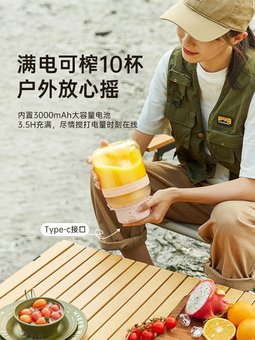 七彩叮当榨汁杯家用多功能榨汁机小型便携式电动吨吨榨汁桶果汁杯 商品图2