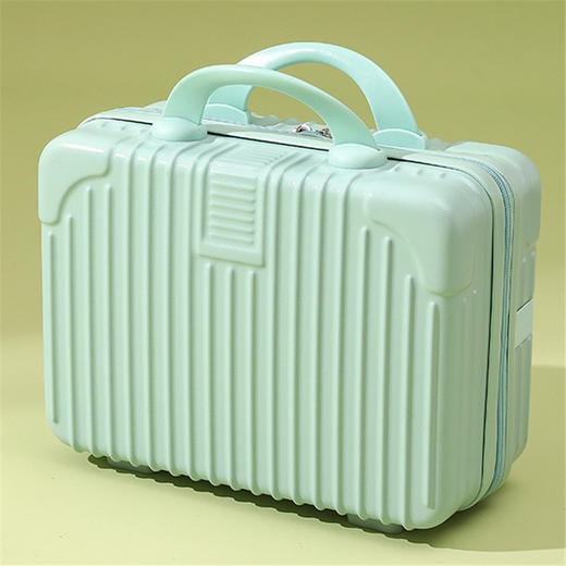 「数色可选！高颜值出行」复古手提箱14寸化妆箱小行李箱迷你伴手礼小型轻便密码箱旅行箱包 商品图1