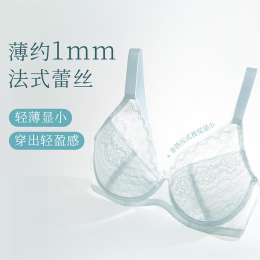 [普罗旺斯]大胸显小法式全罩杯蕾丝夏季超薄款聚拢文胸 商品图1