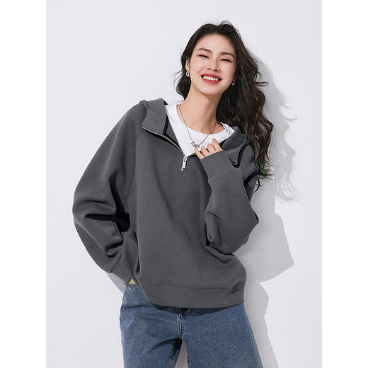 棉仓352608008-美式复古宽松卫衣 商品图1