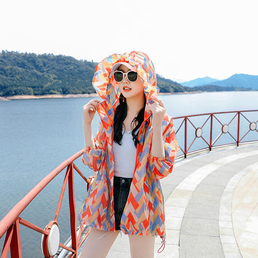 带帽防晒衣洋气宽松防晒薄外套防嗮服KKXX8630 商品图2