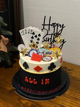 扑克牌翻糖摆件蛋糕