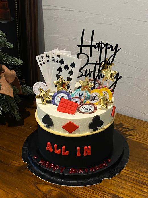 扑克牌翻糖摆件蛋糕 商品图0