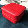 【积分商城】PU皮耳环戒指项链便捷旅行高级感首饰收纳盒红色拉链 商品缩略图2