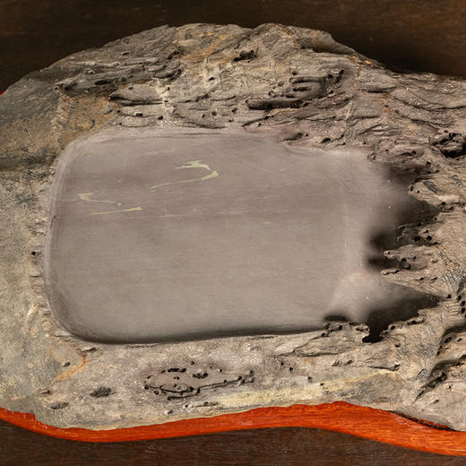 二十世纪 水坑大西洞端溪砚（红木盖底） 商品图2