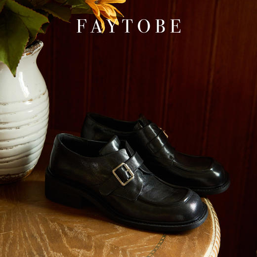FAYTOBE 复古擦色乐福鞋 商品图1