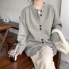 【设计感日系毛衣】慵懒风外套 秋冬韩版ins风休闲宽松针织开衫潮  商品缩略图0