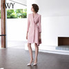 IWY/粉色职业裙干练收腰通勤设计感连衣裙春季新款小香风裙子Q14310  商品缩略图0