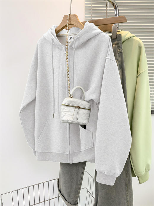 【多色连帽女士卫衣】秋冬新款 加绒休闲美式复古小众外套ins潮流  商品图6