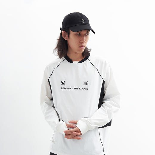 吃茶去chichaqu2024速干双领拼色插肩长袖T恤轻量凉感户外运动 商品图0