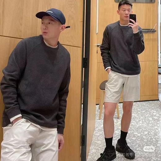 露露At Ese男士双面针织泡泡棉混纺圆领套头卫衣 商品图2