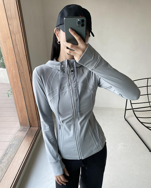 现货 THS-无  lulu家女士运动拉链 连帽夹克 瑜伽外套 4色 BF1046 商品图3