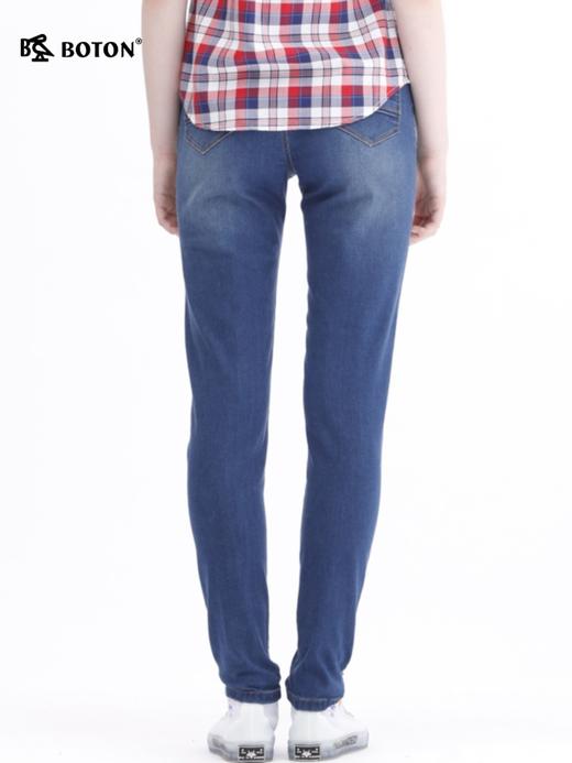 波顿牛仔裤女秋冬季显瘦直筒浅色弹力百搭修身长裤子LE213319 商品图2
