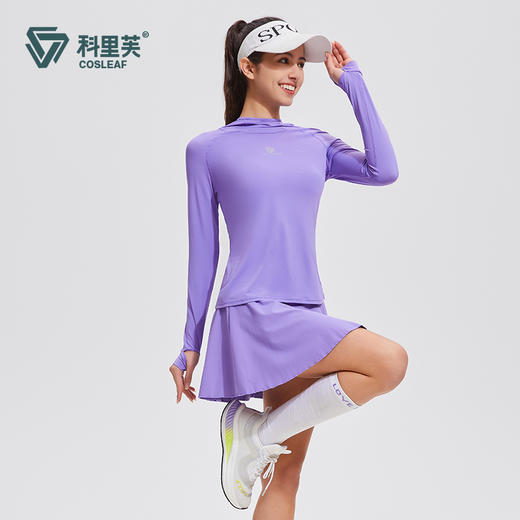 【长袖短裙防晒套装】视频款春夏速干高弹运动服户外健身跑步套装女 商品图1