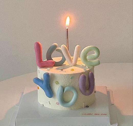 【臻品系列】---提前三小时预定【网图】含翻糖蛋糕【LOVE】送女友、老婆生日蛋糕 商品图0