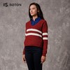 【第2件半价！尾货清仓不退换】波顿冬季女士毛衣休闲宽松慵懒风拼色套头简约百搭显瘦长袖上衣LU075516 商品缩略图1