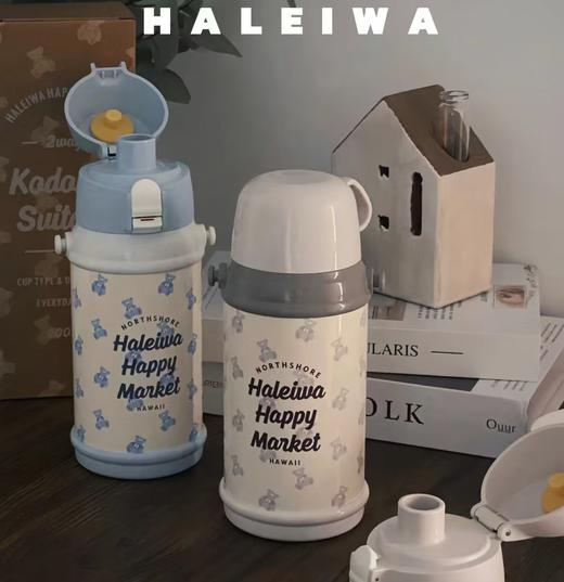 （5起少2元）日本haleiwa哈雷蛙新款一杯双盖保温杯600ml（直饮盖＋中枢盖） 商品图0