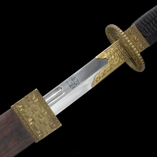 方正黑檀清腰刀 传统宝刀 清刀 龙泉沈广隆剑铺宝剑 传统刀 sgl-5038未开刃 商品图5