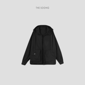 THESOONG|’多元重组‘智性黑色连帽外套HWWT5385